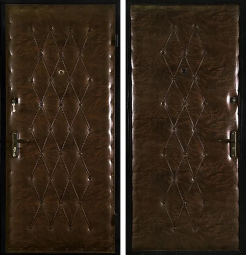 Металлическая дверь с дермантином №2