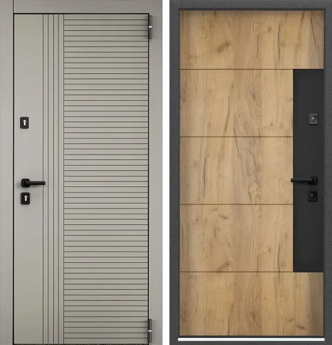 Дверь входная бежевая №23