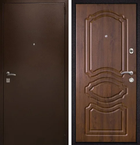 Входная дверь в квартиру коричневая №1