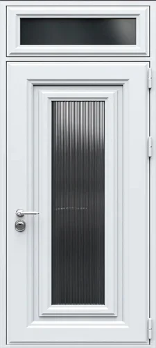 Высокая входная дверь с металлобагетом №38
