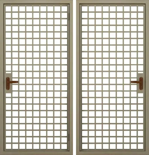 Дверь решетка металлическая №1