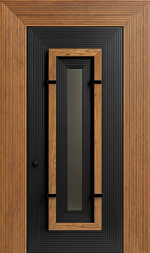 Входная дверь с большой квадратной ручкой №63