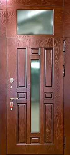 Входная дверь МДФ с фрамугой №58