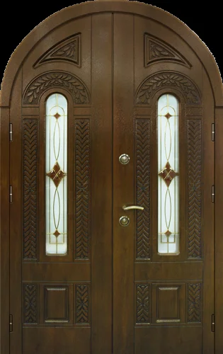 Арочная входная дверь в частный дом №35