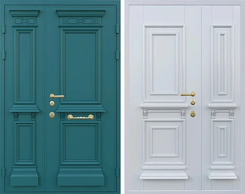 Дверь металлическая двустворчатая №23