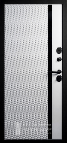 Черная матовая входная дверь №85 - внутренняя сторона