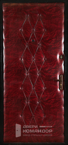 Дешевая металлическая дверь входная эконом класса №12 - внутренняя сторона