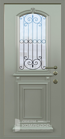 Металлическая дверь со стеклом уличная №20 - внутренняя сторона