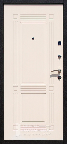 Входная дверь для квартиры черная №98 размером 860x2050 мм - внутренняя сторона