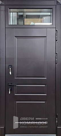 Дверь входная со стеклом сверху №16 - наружная сторона