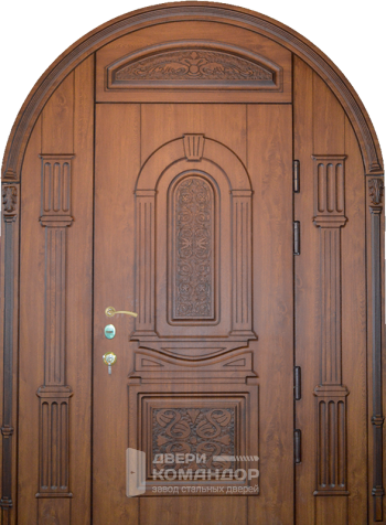 Арочная дверь входная №19 - наружная сторона