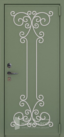 Дверь входная металлическая с элементами ковки №20 - наружная сторона