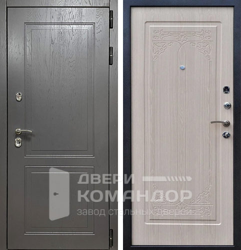 Дверь входная серая уличная №93 размером 960x2050 мм