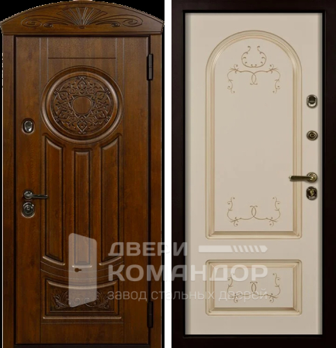 Арочная металлическая дверь №7 размером 960x2050 мм
