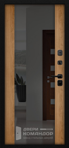 Металлическая дверь в квартиру с зеркалом №26 - внутренняя сторона