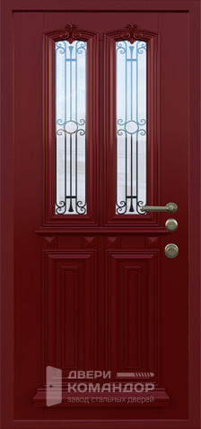 Металлическая дверь со стеклом №21 - внутренняя сторона