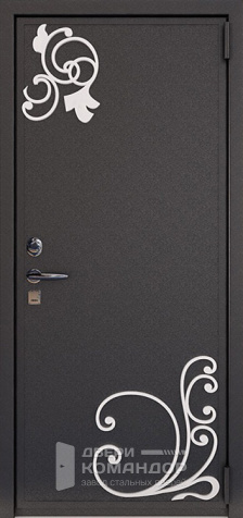 Входная дверь с кованными элементами №13 - наружная сторона