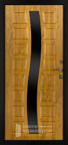 Входная дверь со стеклом для загородного дома №16 - внутренняя сторона