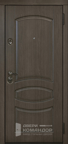 Металлическая дверь со шпоном  и дерматином №15 - наружная сторона