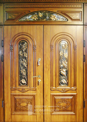 Дверь из массива лиственницы №17 - наружная сторона