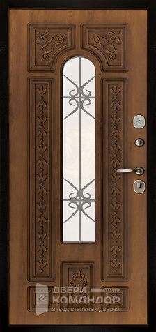 Входная дверь со стеклом №2 размером 860x2050 мм - внутренняя сторона