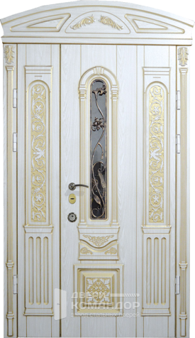 Дверь парадная белая №5 - наружная сторона