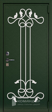 Дверь входная темно зеленая №18 - наружная сторона