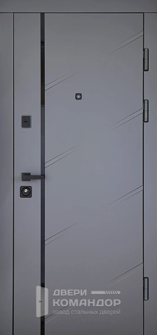 Серая дверь с хорошей шумоизоляцией №128 - наружная сторона