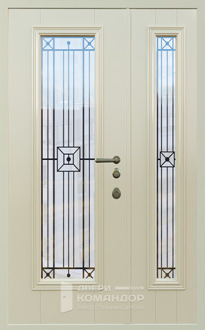 Входная дверь со стеклопакетом для загородного дома №22 - внутренняя сторона