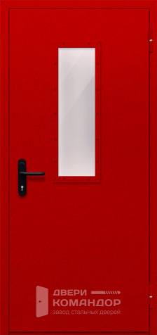 Дверь противопожарная металлическая с окном №10 - наружная сторона