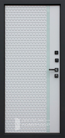 Серая дверь входная во внутрь открывающаяся №8 - внутренняя сторона