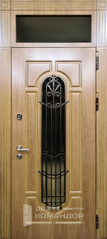 Высокая входная дверь с отделкой МДФ №49 - наружная сторона