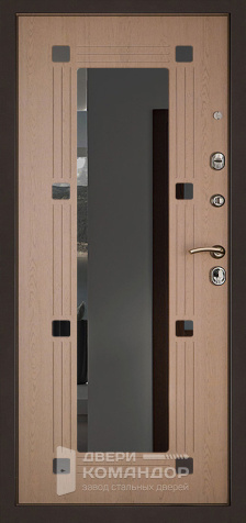 Зеркальная входная дверь №9 - внутренняя сторона